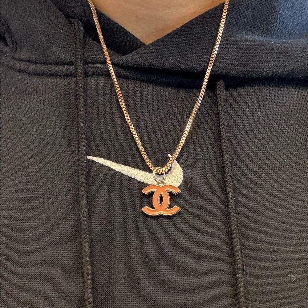 Chanel Gold Logo Necklace